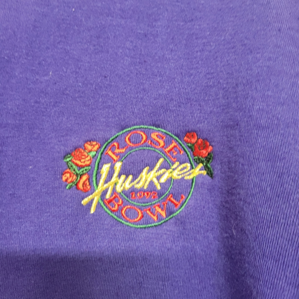 Vintage Rose 1992 bowl Huskies Purple Crew Neck Sweater - Picture 3 of 9